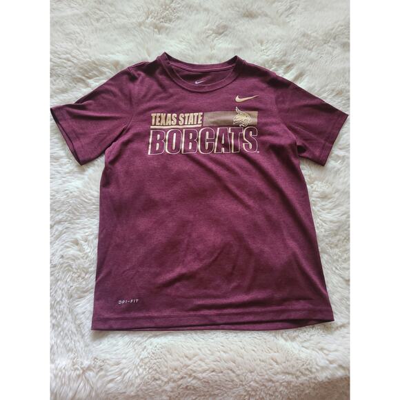 TXST Texas State Bobcats Maroon The Nike Tee Dri-fit youth size M - Picture 1 of 5